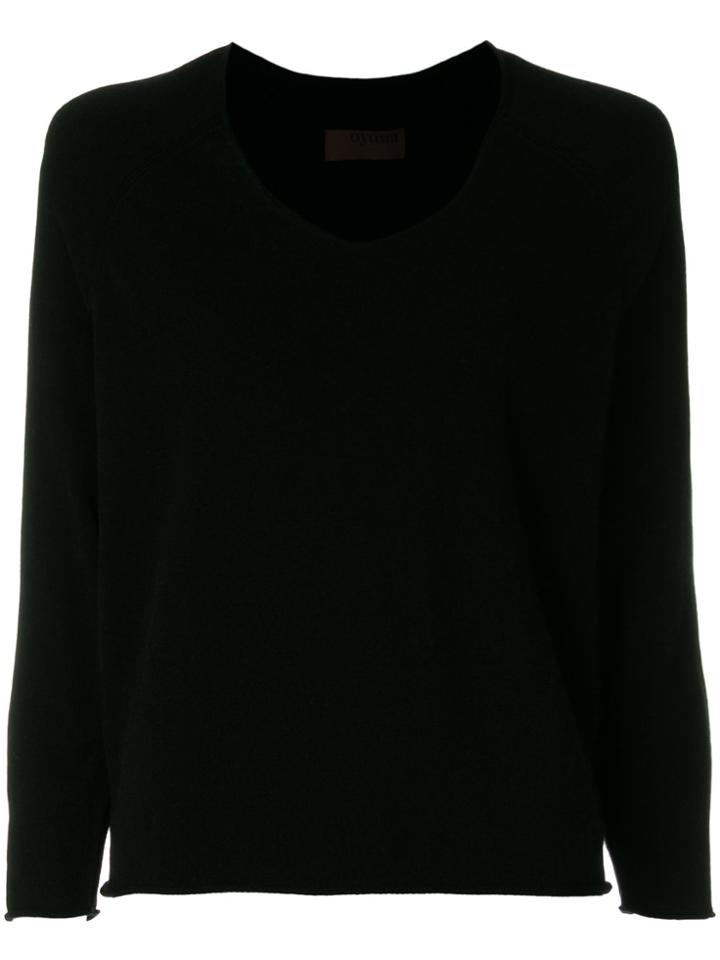 Oyuna Loose Fit Knitted Top - Black
