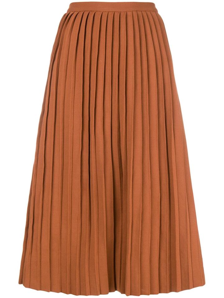 Sofie D'hoore Pleated Skirt - Brown