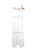 Daft - Tiered Bust Long Length Dress - Women - Linen/flax - L, White, Linen/flax