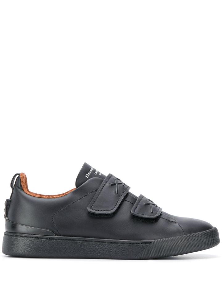 Ermenegildo Zegna Velcro Fastened Sneakers - Black