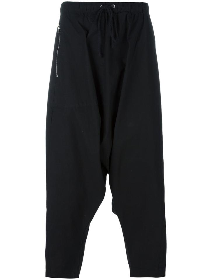 Lost & Found Rooms Diagonal Fly Trousers, Men's, Size: Medium, Black, Cotton/spandex/elastane