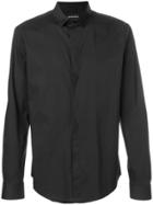 Emporio Armani Classic Curved Hem Shirt - Black