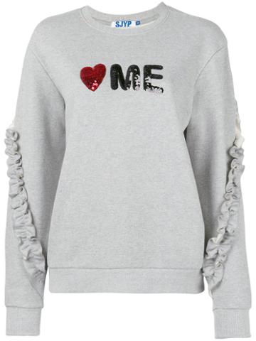 Steve J & Yoni P - Love Me Sweatshirt - Women - Cotton - M, Grey, Cotton