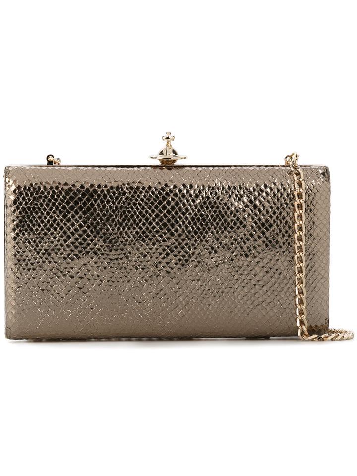 Vivienne Westwood - Metallic (grey) Clutch - Women - Leather - One Size, Leather