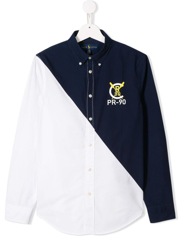 Ralph Lauren Kids Colour Block Shirt - Blue