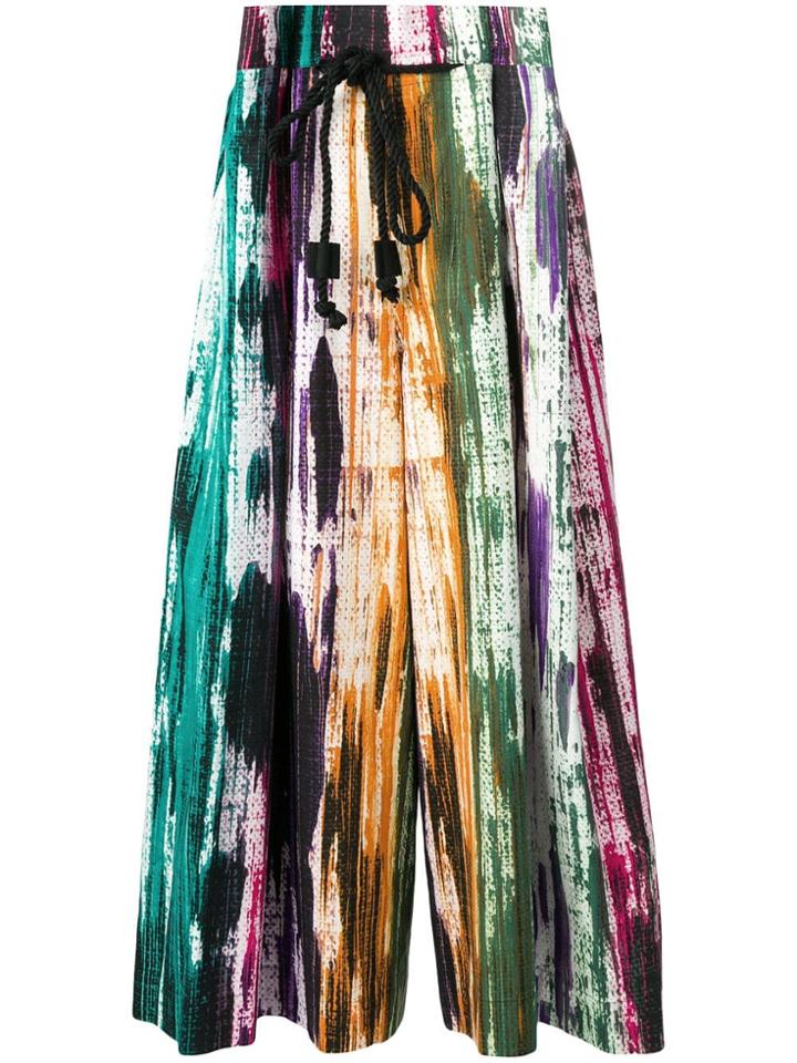 Issey Miyake Men Patterned Midi Skirt - Green