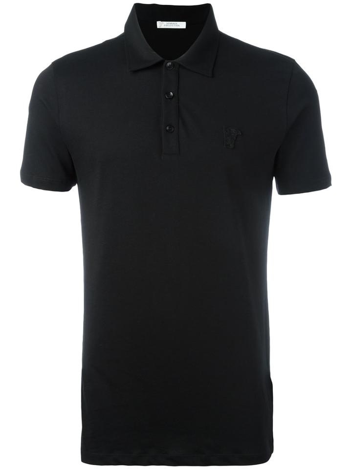 Versace Collection Classic Polo Shirt, Men's, Size: Medium, Black, Cotton