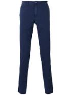 Pt01 - Stonewashed Chino Trousers - Men - Cotton/spandex/elastane - 48, Blue, Cotton/spandex/elastane