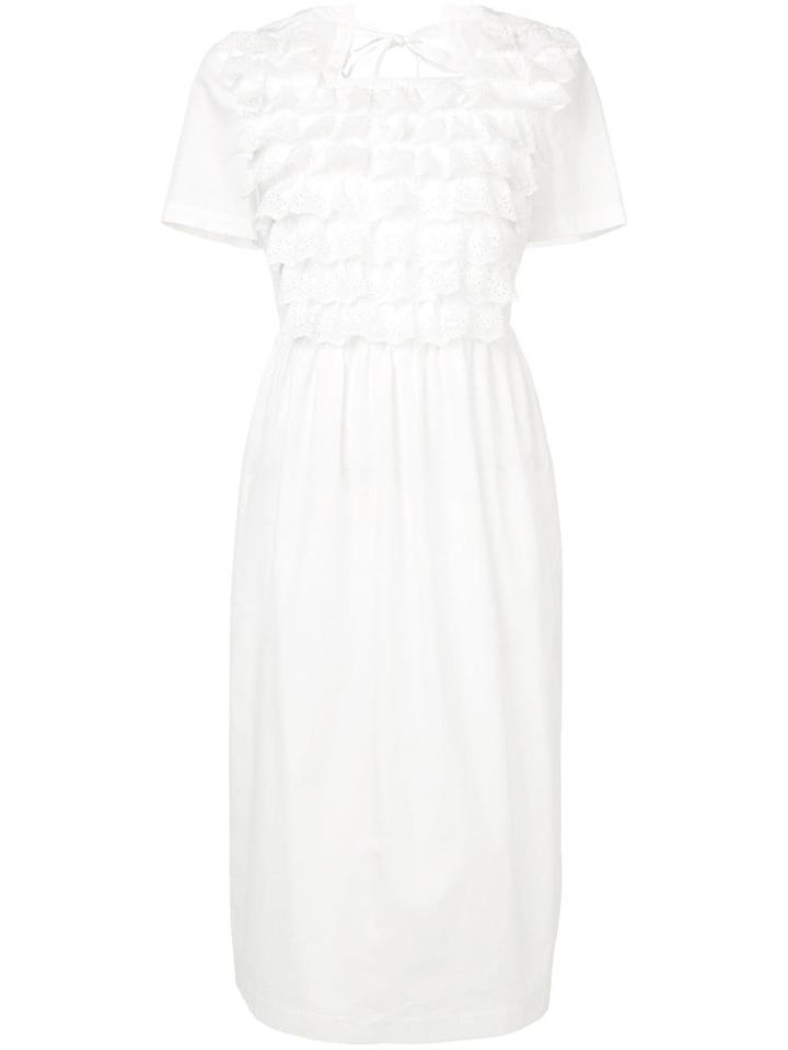 Comme Des Garçons Girl Broderie Anglaise Ruffle Dress - White