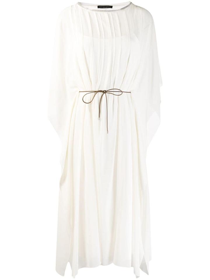 Fabiana Filippi Draped Midi Dress - White