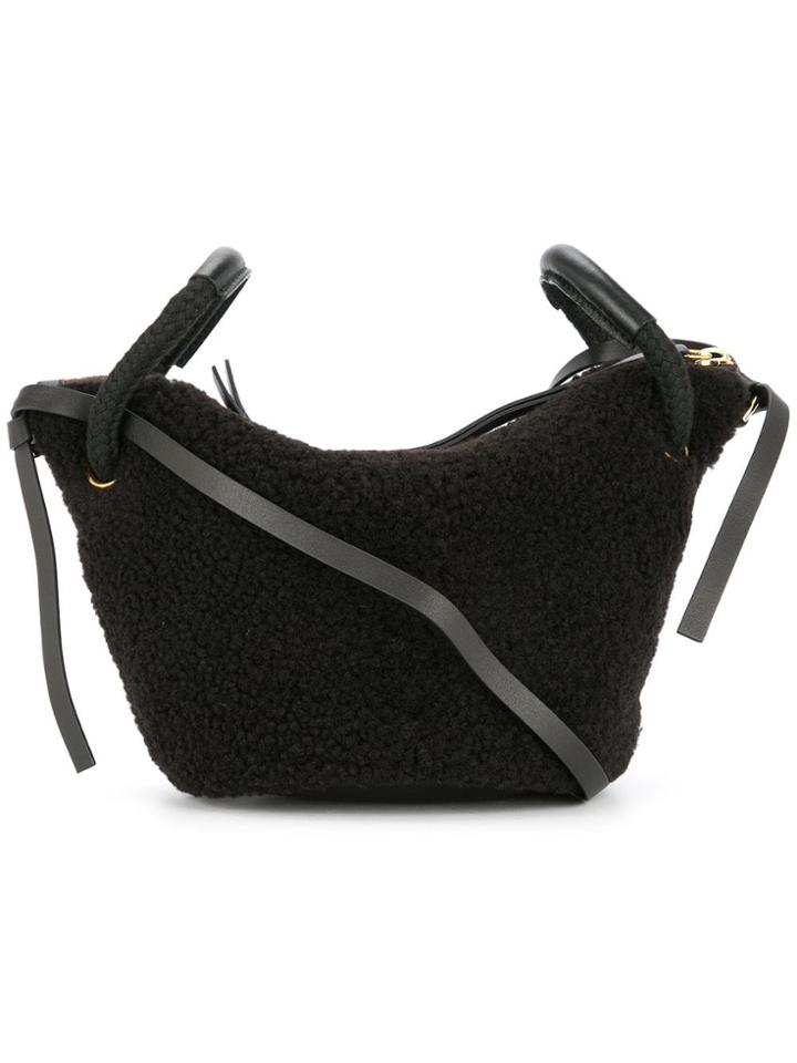 Ports 1961 Faux Shearling Shoulder Bag - Black