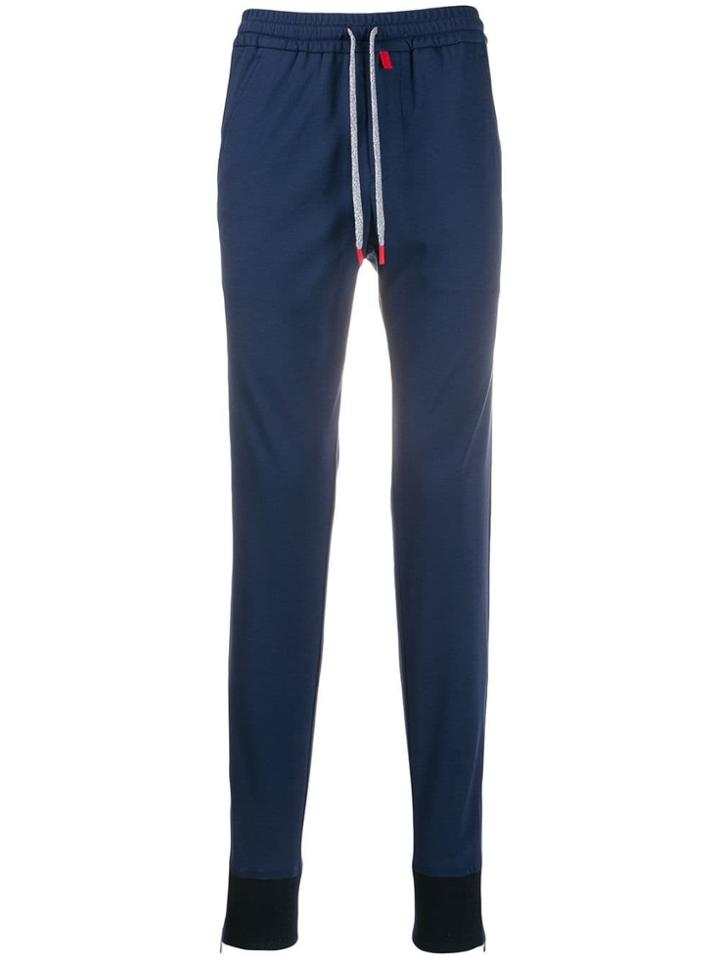 Kiton Fitted Sweatpants - Blue