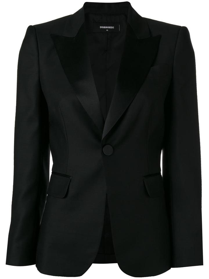 Dsquared2 Peaked Lapel Blazer - Black
