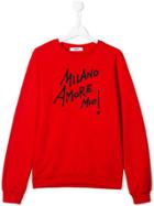 Msgm Kids Milano Amore Mio Jumper - Red