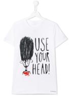 Burberry Kids 'use Your Head' T-shirt, Boy's, Size: 14 Yrs, White