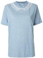 Tu Es Mon Trésor Embellished Short-sleeve T-shirt - Blue