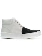 Premiata Two-tone Laceless Sneakers - White