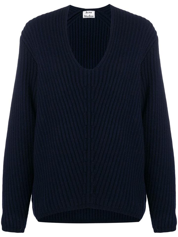 Acne Studios Deborah V-neck Sweater - Blue