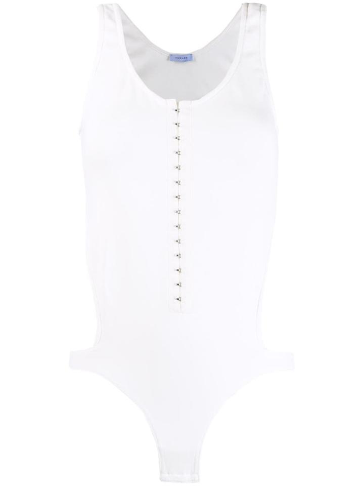 Mugler Cut Out Back Body - White