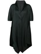 Pleats Please By Issey Miyake Pleated Flared Coat - Black