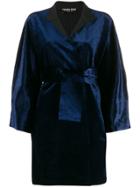 Le Petite Robe Di Chiara Boni Livia Belted Coat - Blue