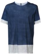 Attachment Layered T-shirt, Men's, Size: 4, Blue, Cotton