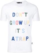 Love Moschino - 'don't Grow Up' T-shirt - Men - Cotton/spandex/elastane - M, White, Cotton/spandex/elastane