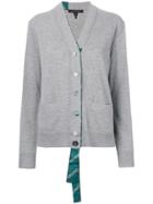 Marc Jacobs Striped Detail Cardigan - Grey