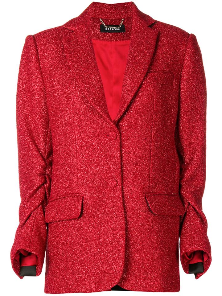 Styland Gathered Sleeve Blazer