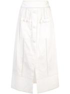 Rosie Assoulin Front Slit Skirt - White