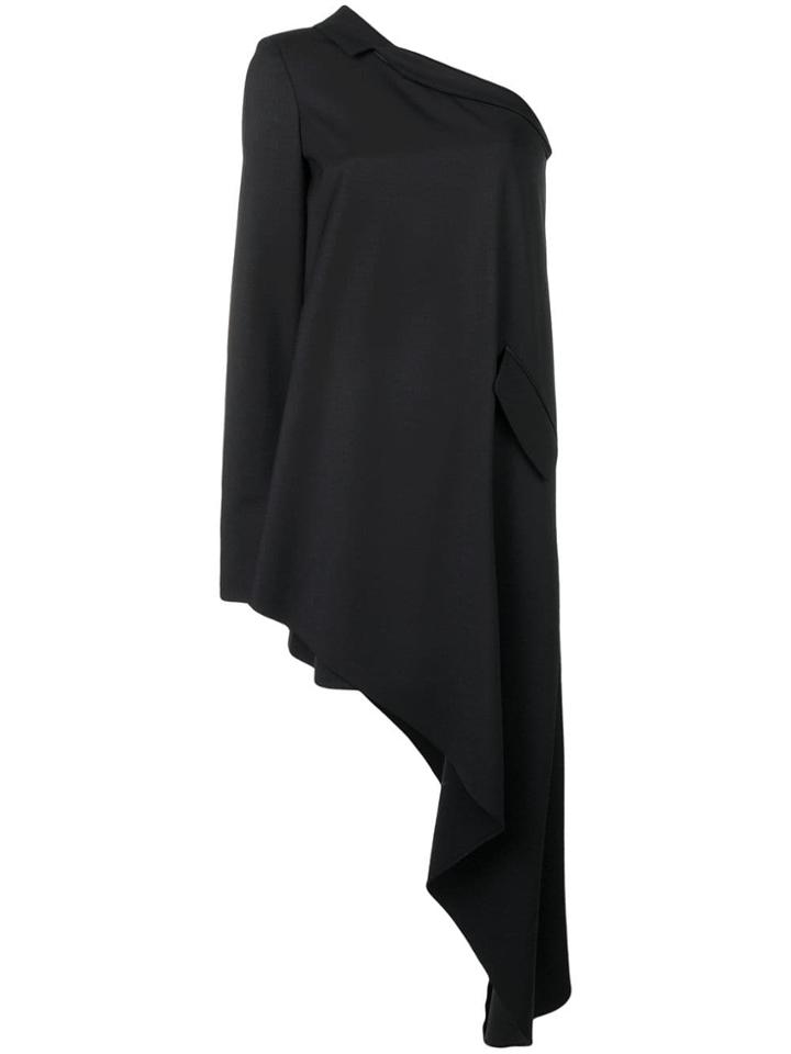 Monse One Shoulder Asymmetric Dress - Black