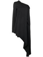 Monse One Shoulder Asymmetric Dress - Black
