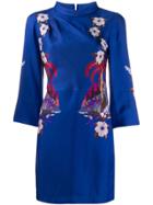 Etro Floral Mini Dress - Blue