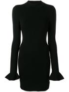Michael Michael Kors Flared Cuff Slim-fit Dress - Black