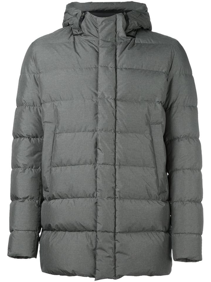 Herno Padded Jacket, Men's, Size: 56, Grey, Feather Down/polyamide/polyester