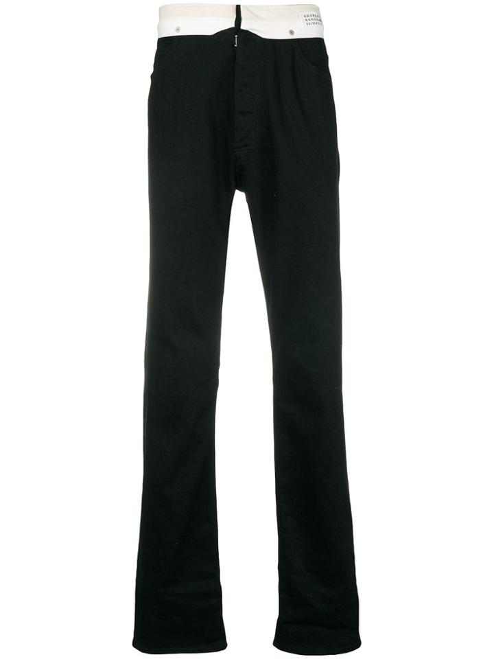 Maison Margiela Contrast Straight-leg Jeans - Black