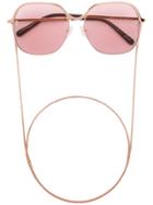 Stella Mccartney Eyewear Oversized Frame Sunglasses - Gold