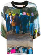 Natasha Zinko Printed T-shirt Box Top - Blue
