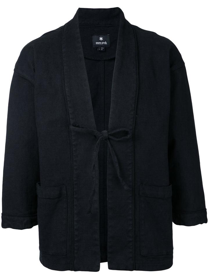 Snow Peak - Haori Cropped Sleeve Jacket - Men - Cotton/linen/flax/polyurethane - M, Black, Cotton/linen/flax/polyurethane