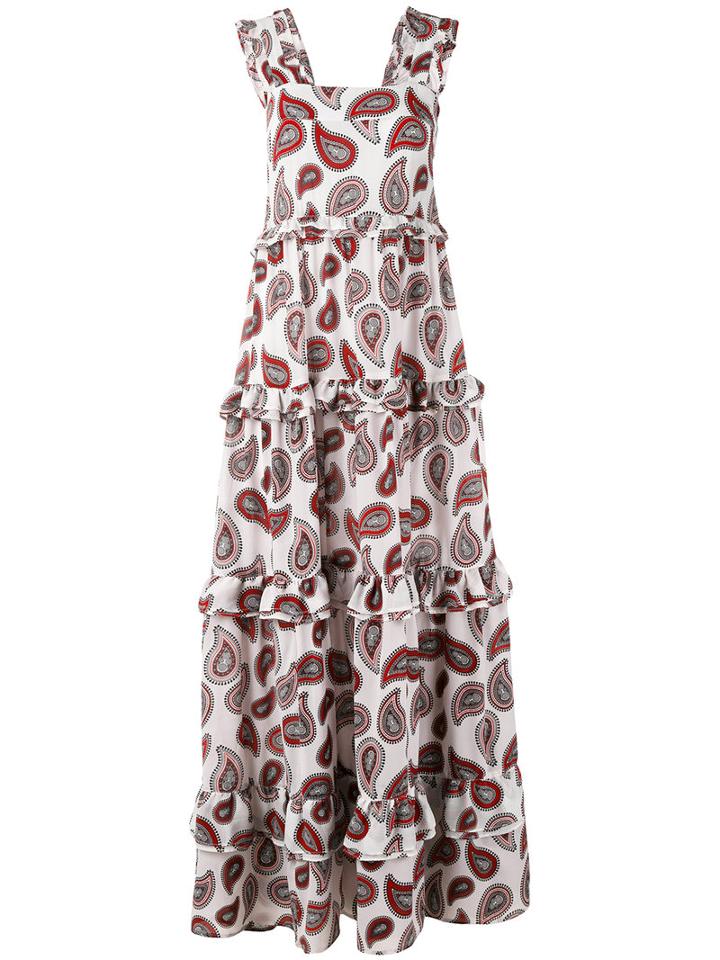 Dodo Bar Or - Paisley Print Maxi Dress - Women - Silk - 42, White, Silk