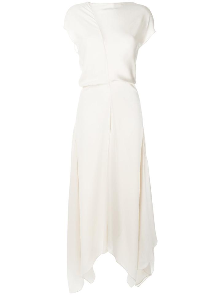 Marni Handkerchief Hem Evening Dress - Nude & Neutrals