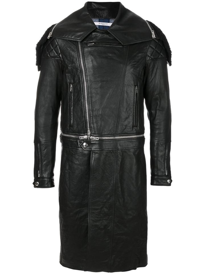 Givenchy Fitted Biker Coat - Black