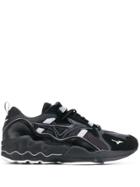 Mizuno Wave Rider Panelled Sneakers - Black