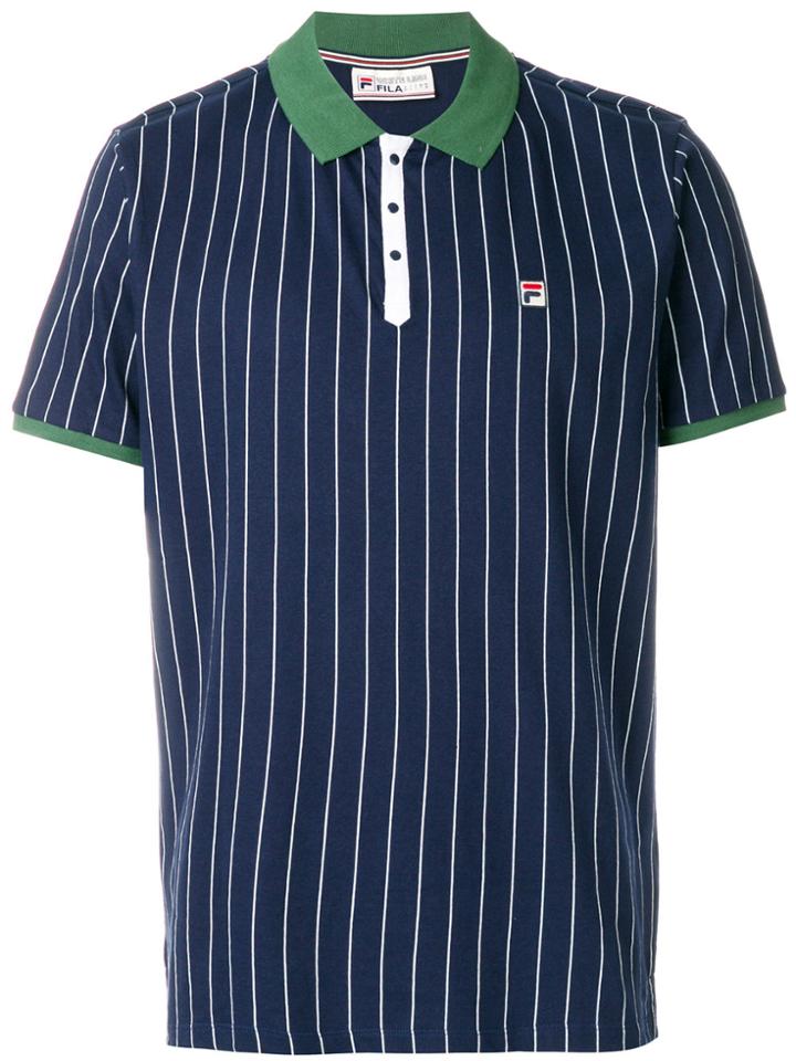Fila Striped Polo Shirt - Blue