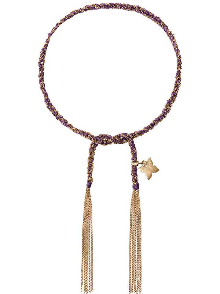 Carolina Bucci Purple Freedom Charm Yellow Gold Bracelet - Pink &