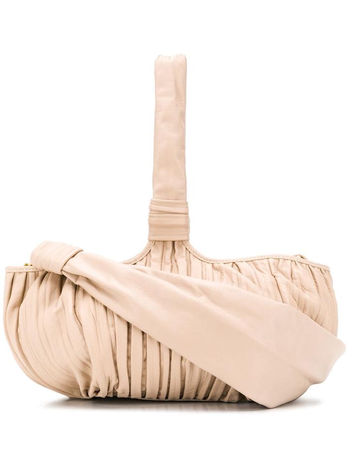 Max Mara Ruched Shoulder Bag - Neutrals