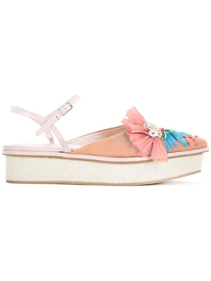 Delpozo Platform Sandals - Pink & Purple