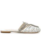 Sophia Webster Rhinestone Embellished Sandals - Metallic