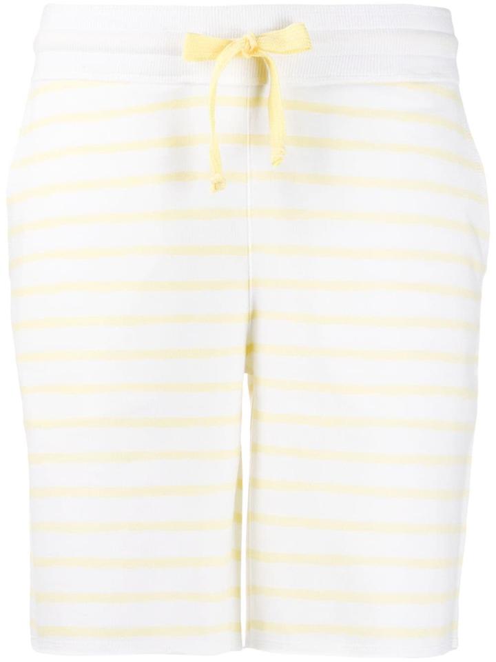 Juvia Striped Track Shorts - White