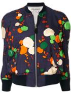 Junya Watanabe Floral Print Bomber Jacket - Blue